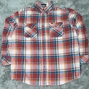 Vintage Rocawear 100% Cotton Flannel Long Sleeve Button Up Shirt Men’s 3XL